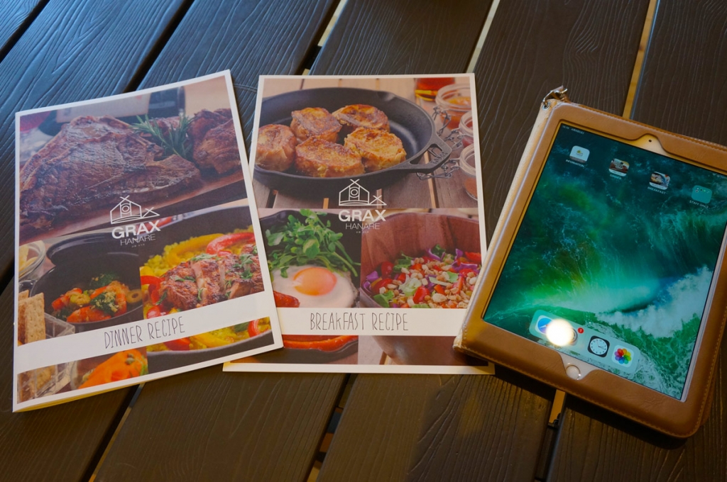 GRAX HANARE　iPadや設備冊子
