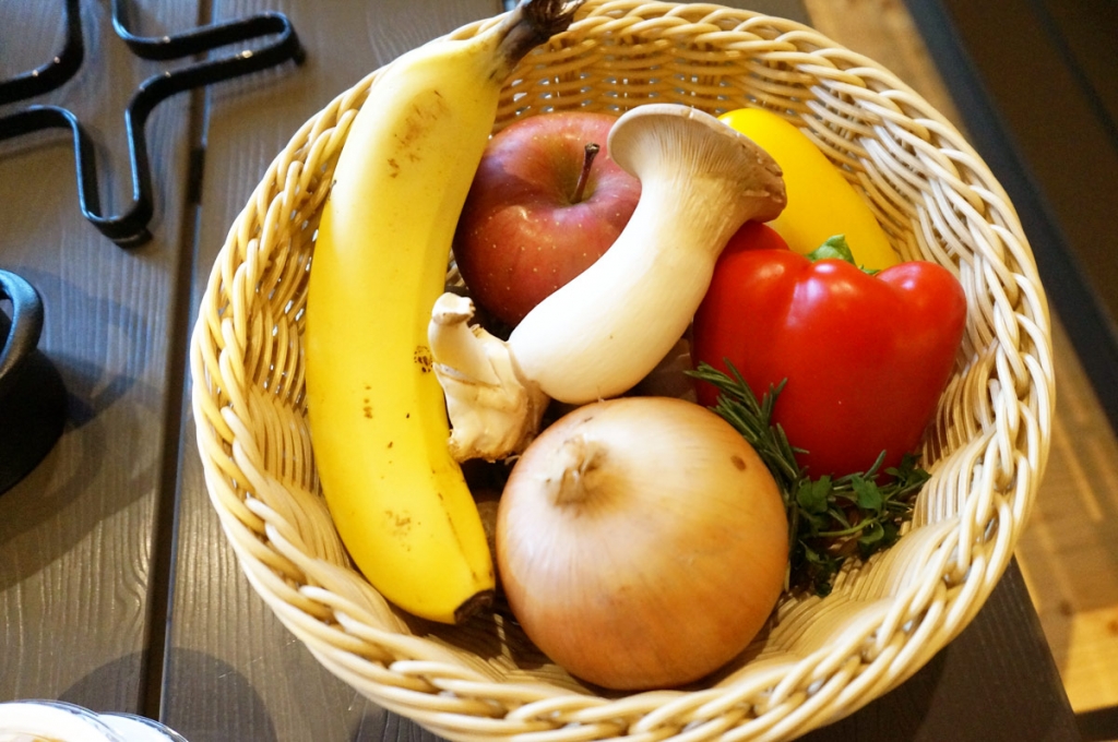 GRAX HANARE 夕食　野菜と果物